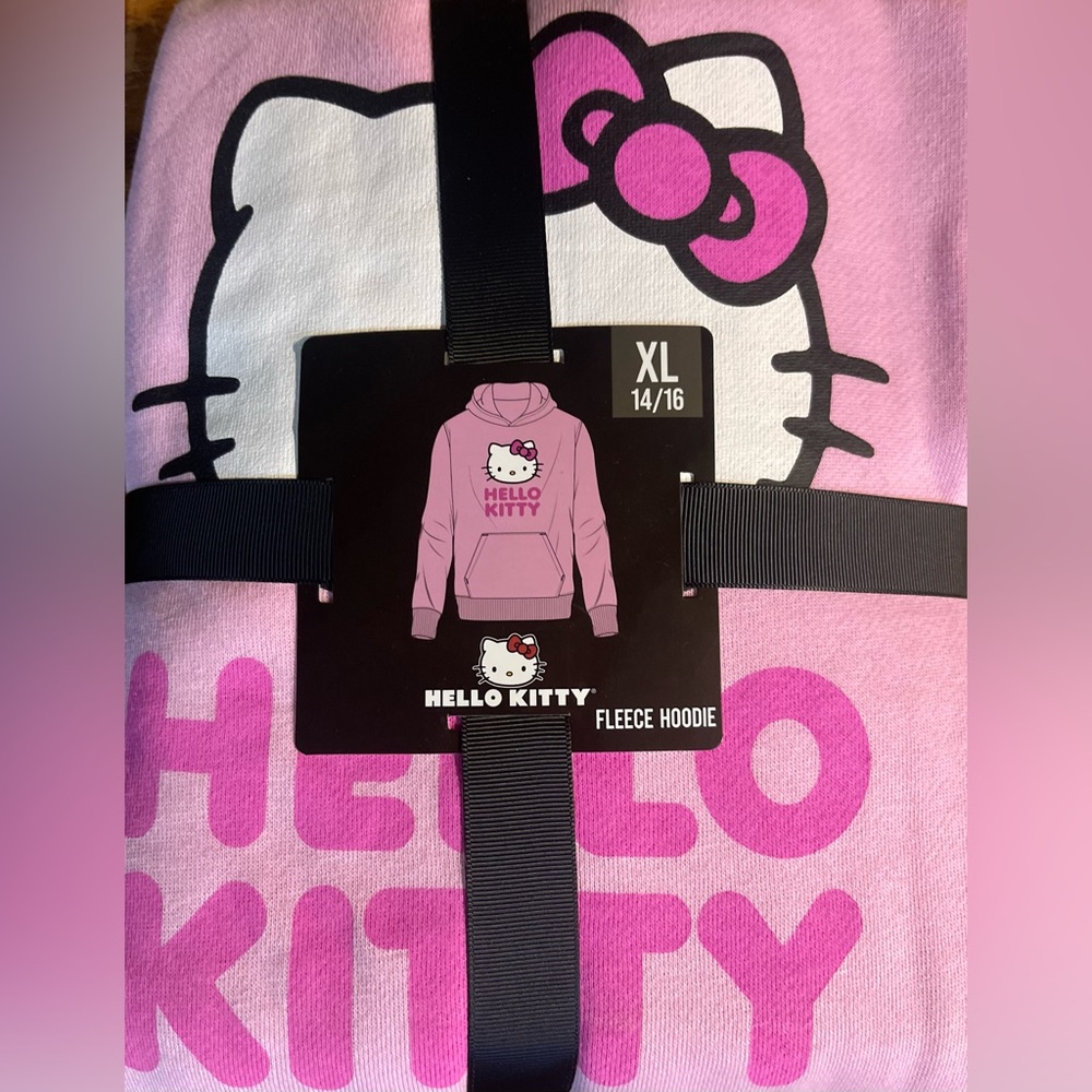 Hello Kitty Pink Fleece Hoodie Kids XL
